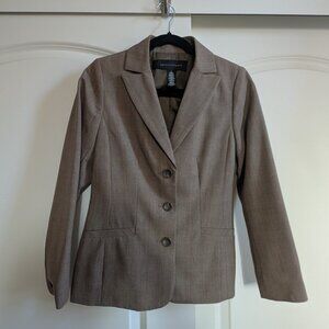 Apostrophe Women's Plaid Brown Blazer - Size Women's Plaid Brown Blazer - Size 4